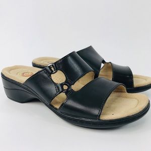 Earth Spirit Women’s Black Leather Upper Sandals 8